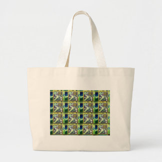 Contemporary Fun Mosaic Art Print – A Playful Large Tote Bag