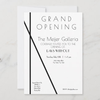 Contemporary Gallery Grand Opening Invitation