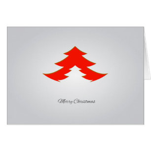 Contemporary, Geometric Christmas Tree / Red Cards