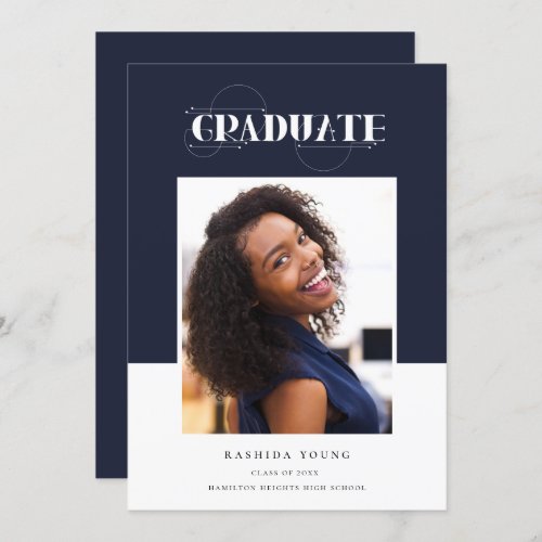 Contemporary Geometric Graduation Invitation