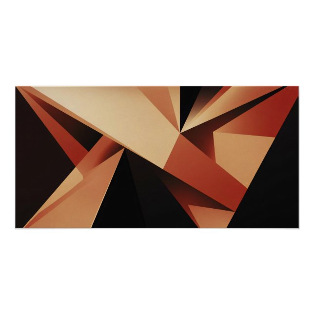 Contemporary Geometry Modern Abstraction Poster (Front)