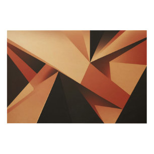 Contemporary Geometry Modern Abstraction Wood Wall Art