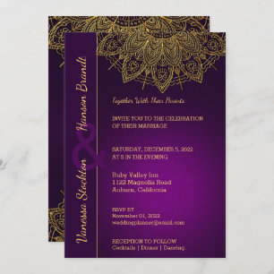 Contemporary Gold Mandala Wedding Invitation