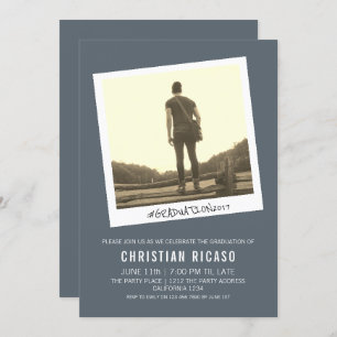 Contemporary Graduation Old Photo Themed Invitation
