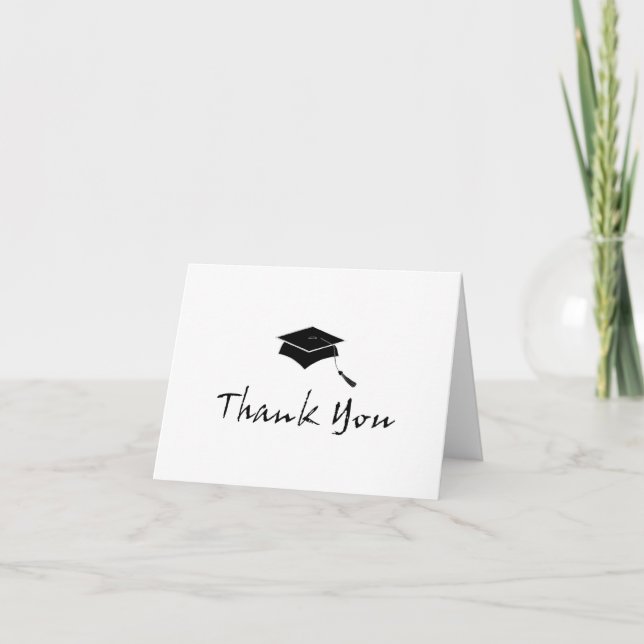 Contemporary Graduation Thank You Note Cards (Front)
