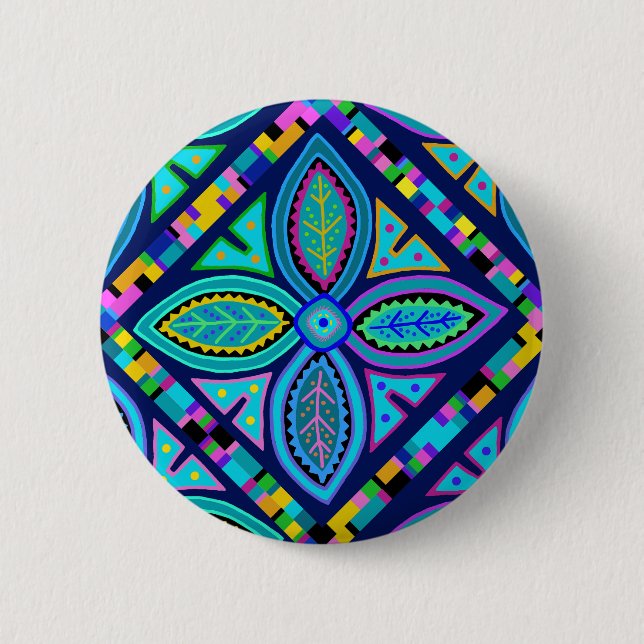 Contemporary Granny Square Flower Button (Front)