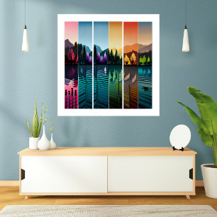 Contemporary Graphic Art Print - Modern Landscape