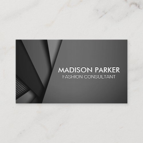 Contemporary Gray Black Background Business Card