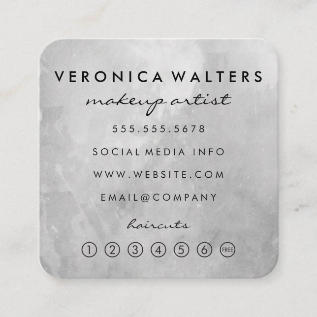 Contemporary Gray Loyalty / Appointment Card (Front)