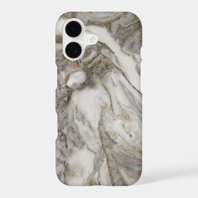 Contemporary Gray Marble Pattern Iphone Case (Back)