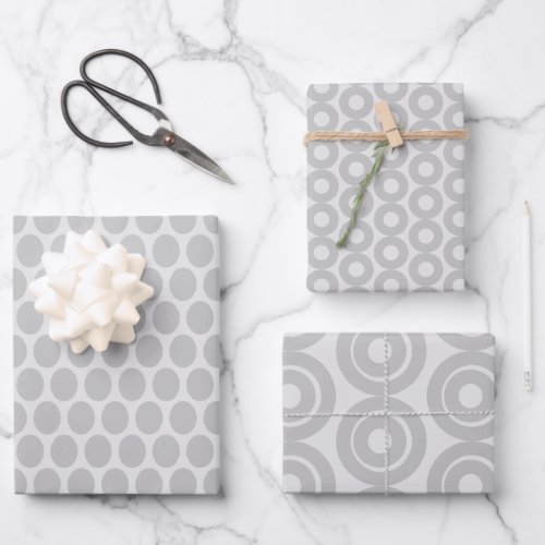 Contemporary Gray on Gray  Wrapping Paper Sheets