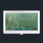 Contemporary Green Watercolor Business Card Case<br><div class="desc">A Jennifer Goldberger original,  this work is a contemporary green watercolor. The piece is lighter and the top,  moving to deeper green tones as your eyes head to the bottom. A wonderful use of color,  order yours today!</div>