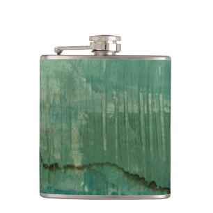 Contemporary Green Watercolor Flask