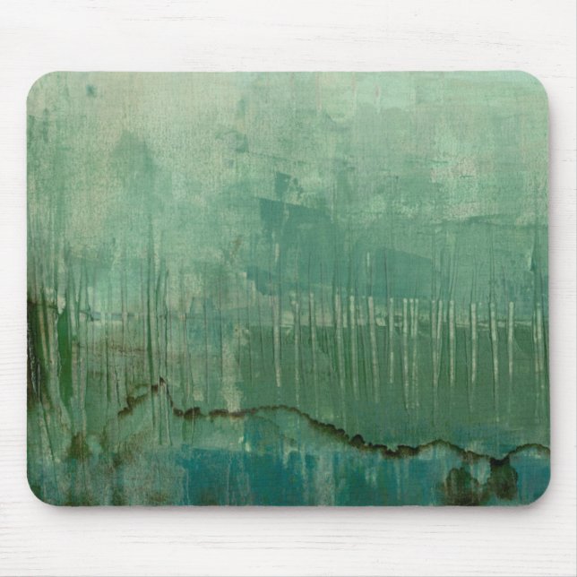 Contemporary Green Watercolor Mouse Pad (Front)