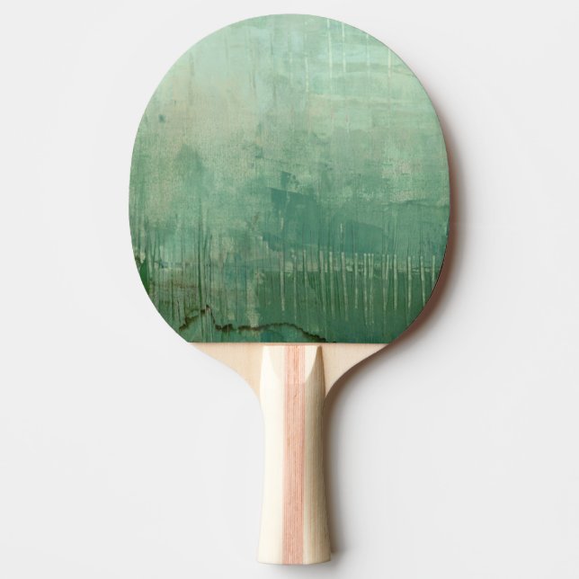Contemporary Green Watercolor Ping-Pong Paddle (Front)
