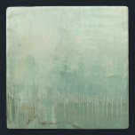 Contemporary Green Watercolor Stone Coaster<br><div class="desc">A Jennifer Goldberger original,  this work is a contemporary green watercolor. The piece is lighter and the top,  moving to deeper green tones as your eyes head to the bottom. A wonderful use of color,  order yours today!</div>