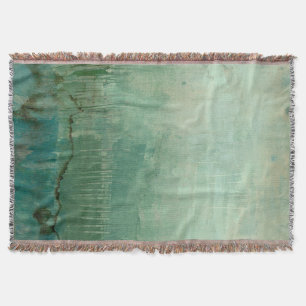 Contemporary Green Watercolor Throw Blanket