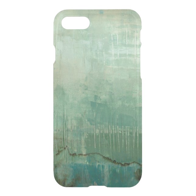 Contemporary Green Watercolor Uncommon iPhone Case (Back)