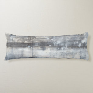 Contemporary Grey Painting Body Pillow