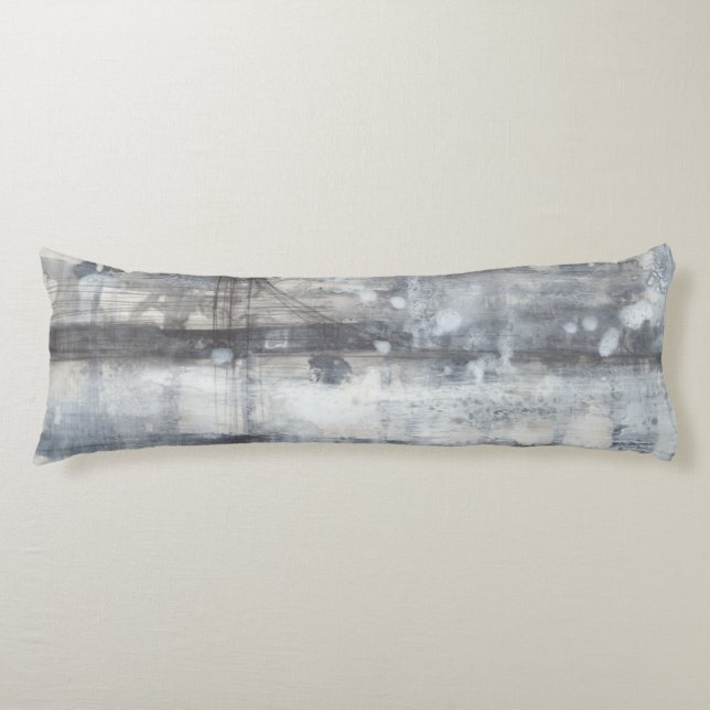 Contemporary Grey Painting Body Pillow (Front)