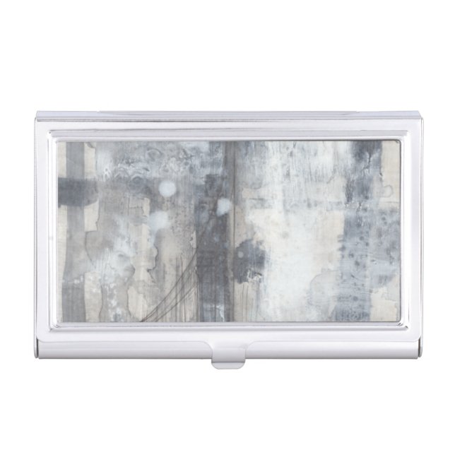 Contemporary Grey Painting Business Card Holder (Front)