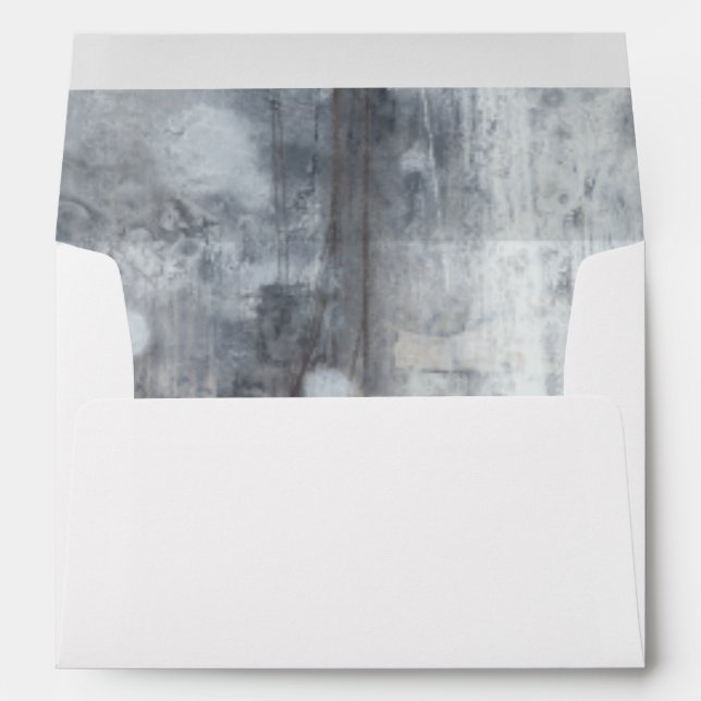 Contemporary Grey Painting Envelope (Back (Bottom))