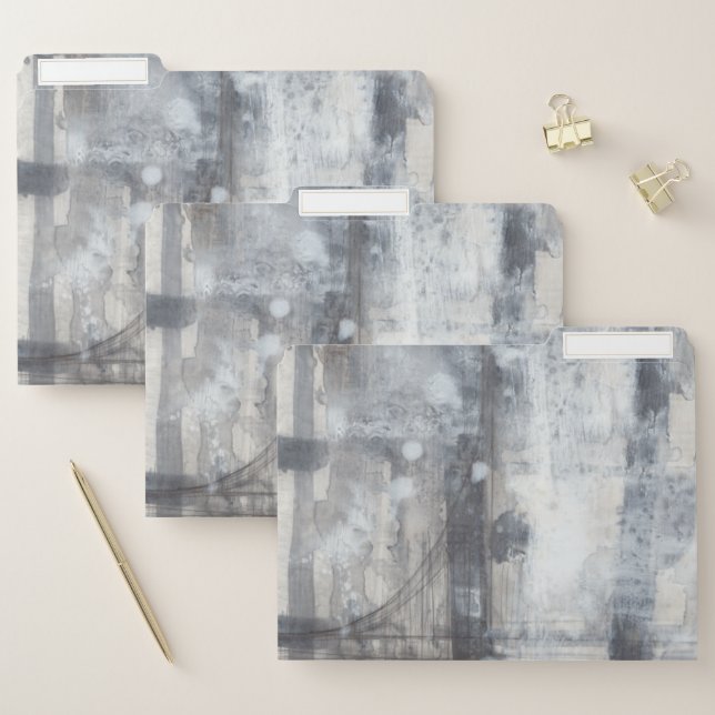 Contemporary Grey Painting File Folder (Set)