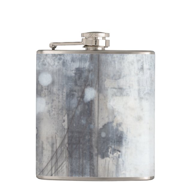 Contemporary Grey Painting Flask (Front)