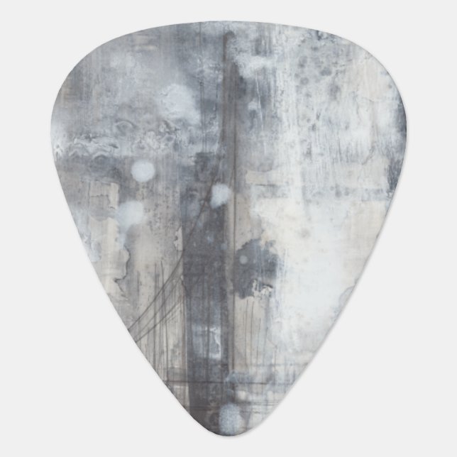 Contemporary Grey Painting Guitar Pick (Front)