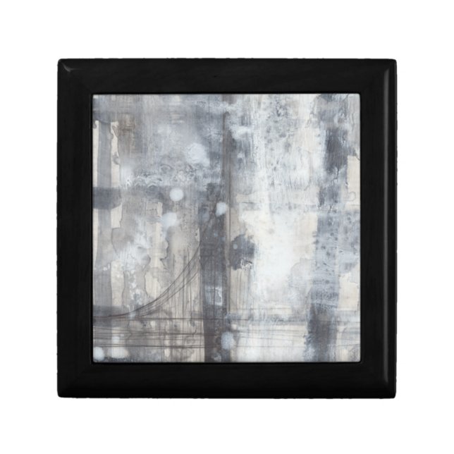 Contemporary Grey Painting Jewelry Box (Front)