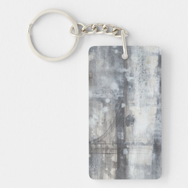 Contemporary Grey Painting Keychain (Front)