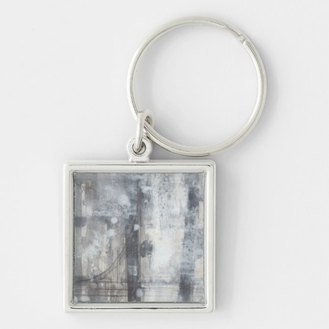 Contemporary Grey Painting Keychain (Front)