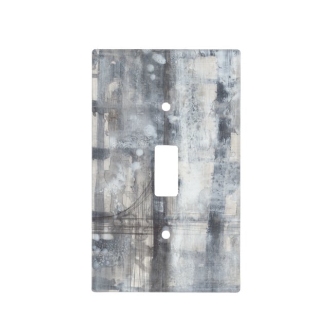Contemporary Grey Painting Light Switch Cover (Front)