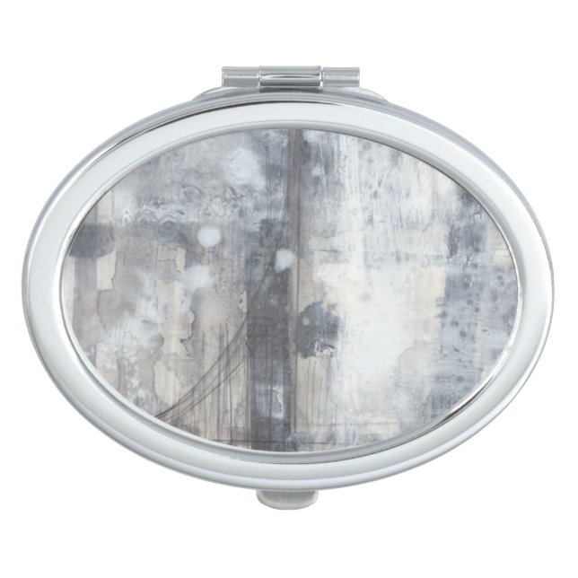 Contemporary Grey Painting Mirror For Makeup (Front)