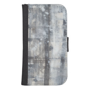 Contemporary Grey Painting Samsung S4 Wallet Case