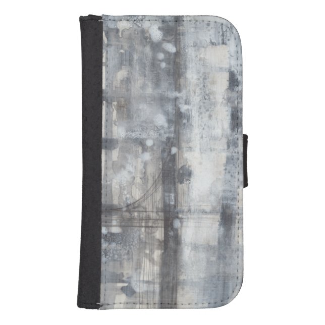Contemporary Grey Painting Samsung Galaxy Wallet Case (Front)