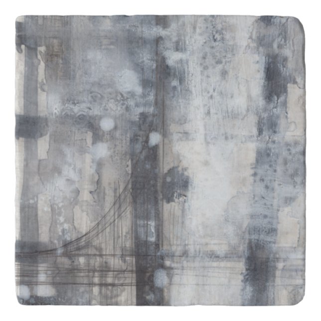 Contemporary Grey Painting Trivet (Front)