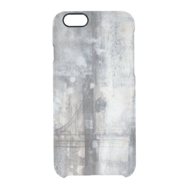 Contemporary Grey Painting Uncommon iPhone Case (Back)
