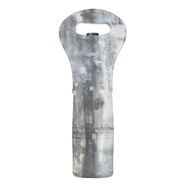 Contemporary Grey Painting Wine Bag (Back)