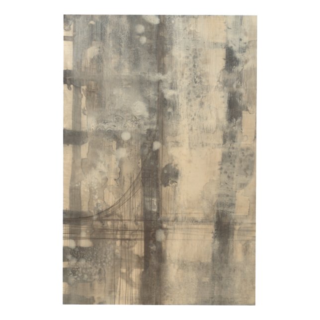Contemporary Grey Painting Wood Wall Decor (Front)