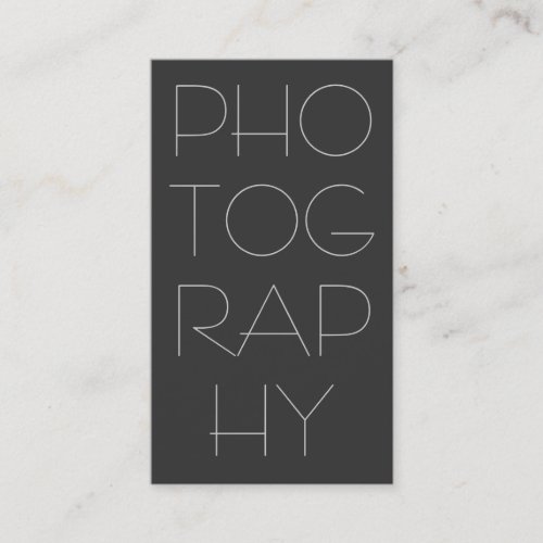 Contemporary Grey Photography Business Card