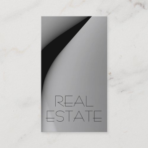 Contemporary Grey Real Estate Business Card
