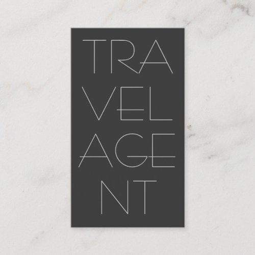 Contemporary Grey Travel Agent Business Card