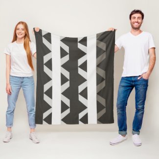 Contemporary Grey White Triangle Stripe Pattern   