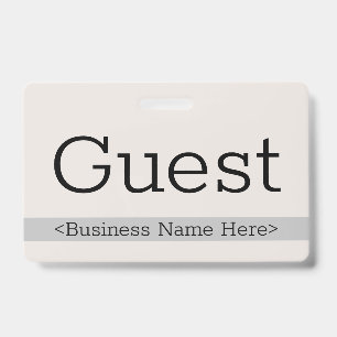 Contemporary "Guest" Badge