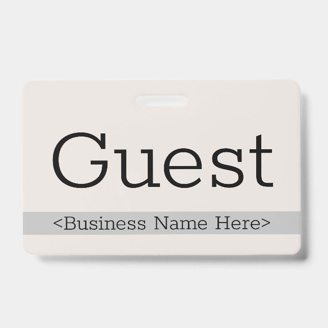 Contemporary "Guest" Badge (Front)