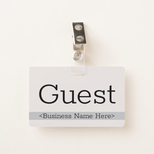 Contemporary Guest Badge