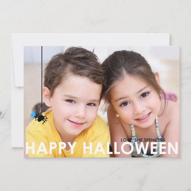 Contemporary Halloween Photo Card