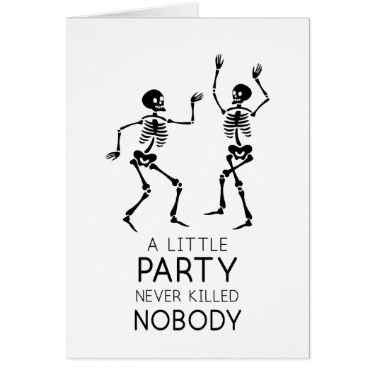 Contemporary Halloween skeletons Cards (Front)