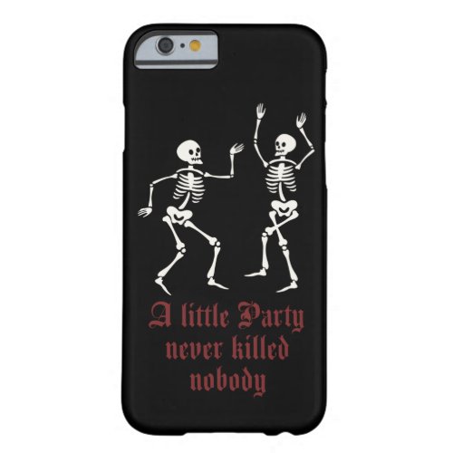 Contemporary Halloween skeletons Barely There iPhone 6 Case